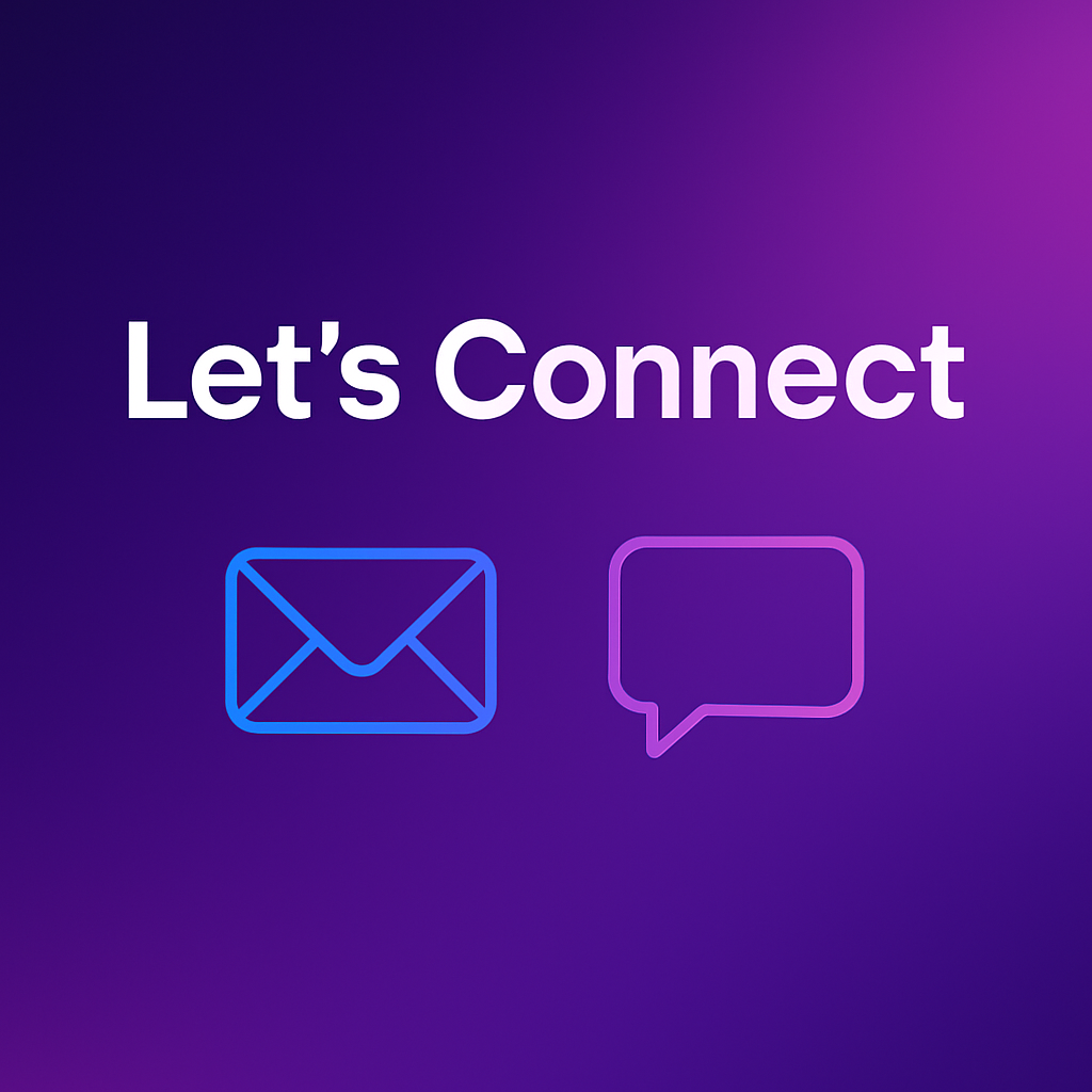Connect with Johannes, graphically shown as a letter and a speech bubble