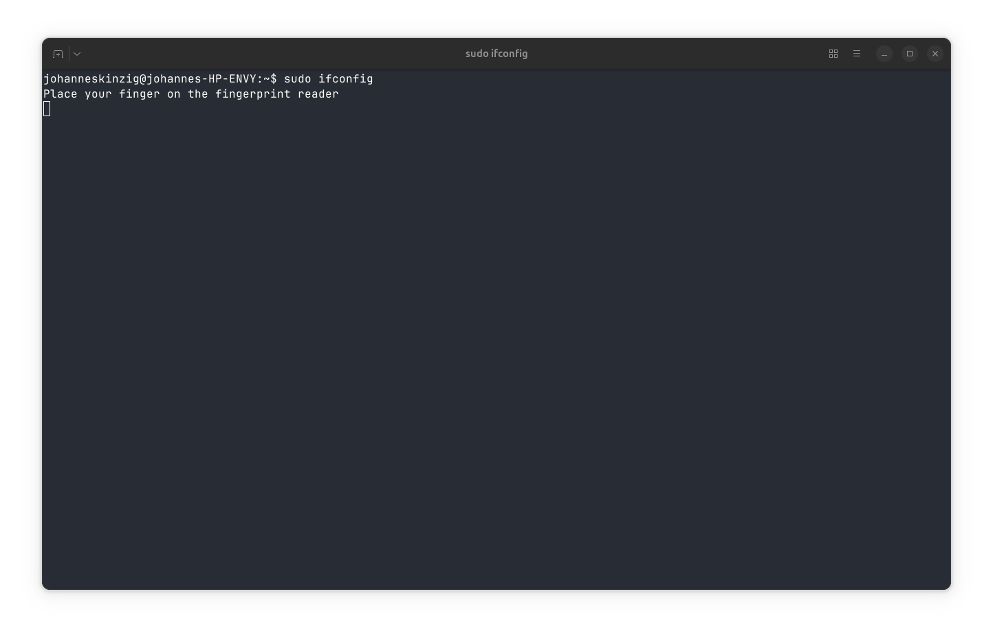 Now `sudo` first asks for your fingerprint instead of password